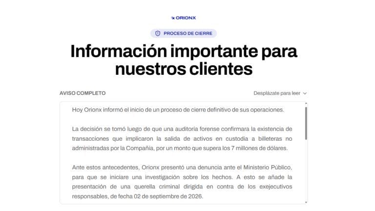Orionx's message