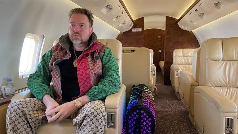 Richard Heart in a jet