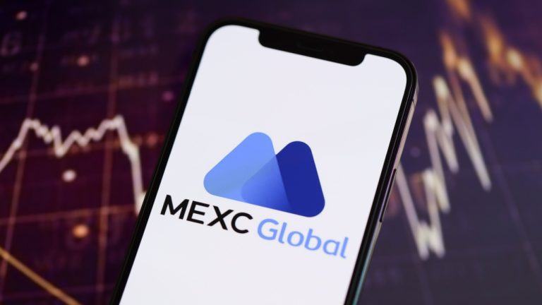 MEXC Logo on phone